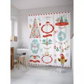 Штора-занавеска для ванной JOYARTY