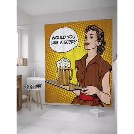 Штора-занавеска для ванной JOYARTY