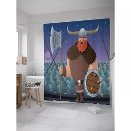 Штора-занавеска для ванной JOYARTY