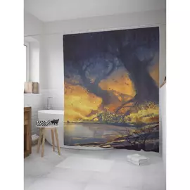 Штора-занавеска для ванной JOYARTY