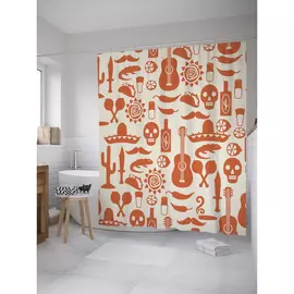 Штора-занавеска для ванной JOYARTY