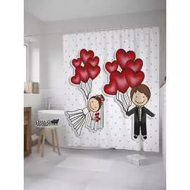 Штора-занавеска для ванной JOYARTY