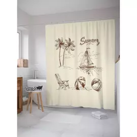Штора-занавеска для ванной JOYARTY