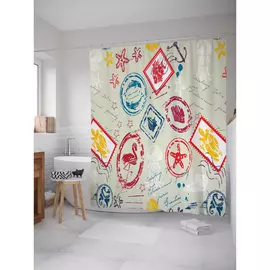 Штора-занавеска для ванной JOYARTY