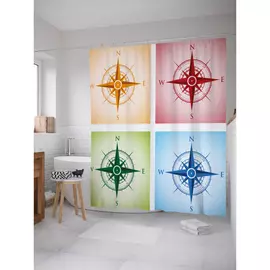 Штора-занавеска для ванной JOYARTY