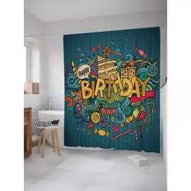 Штора-занавеска для ванной JOYARTY