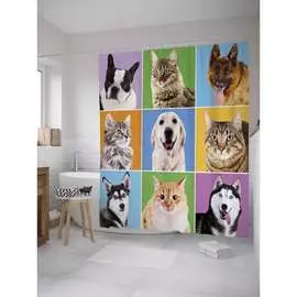 Штора-занавеска для ванной JOYARTY