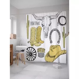 Штора-занавеска для ванной JOYARTY