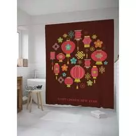 Штора-занавеска для ванной JOYARTY