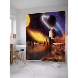 Штора-занавеска для ванной JOYARTY