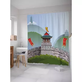 Штора-занавеска для ванной JOYARTY