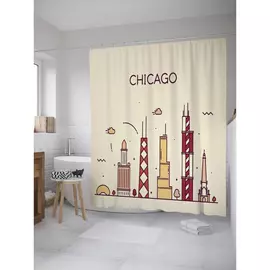 Штора-занавеска для ванной JOYARTY