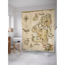 Штора-занавеска для ванной JOYARTY