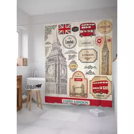 Штора-занавеска для ванной JOYARTY