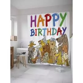 Штора-занавеска для ванной JOYARTY