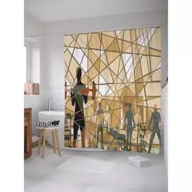 Штора-занавеска для ванной JOYARTY