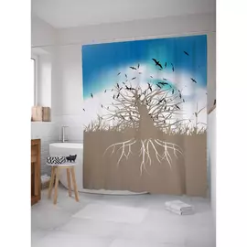 Штора-занавеска для ванной JOYARTY