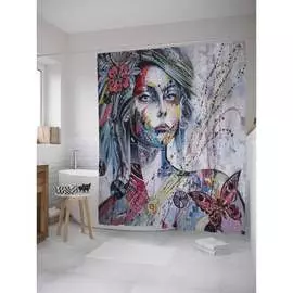 Штора-занавеска для ванной JOYARTY