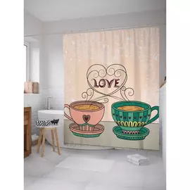Штора-занавеска для ванной JOYARTY