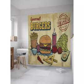 Штора-занавеска для ванной JOYARTY