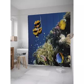 Штора-занавеска для ванной JOYARTY