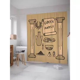 Штора-занавеска для ванной JOYARTY