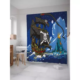 Штора-занавеска для ванной JOYARTY