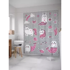 Штора-занавеска для ванной JOYARTY