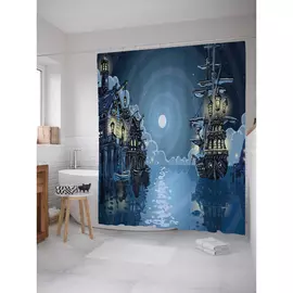 Штора-занавеска для ванной JOYARTY