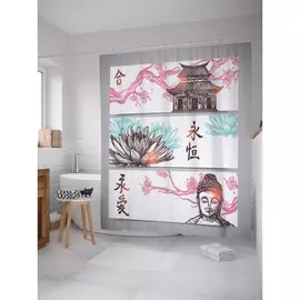 Штора-занавеска для ванной JOYARTY