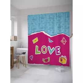 Штора-занавеска для ванной JOYARTY