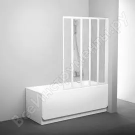 Перегородка (шторка, ширма) на борт ванны складная ravak vs5 профиль белый, полистирол 794e010041 00000017954