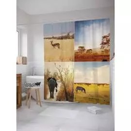 Шторка-занавеска для ванной JOYARTY