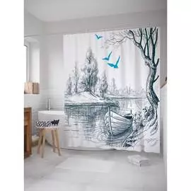 Шторка-занавеска для ванной JOYARTY