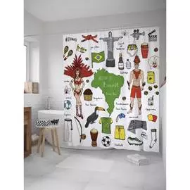 Шторка-занавеска для ванной JOYARTY