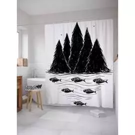 Шторка-занавеска для ванной JOYARTY