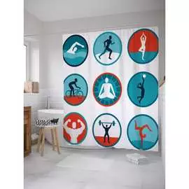 Шторка-занавеска для ванной JOYARTY