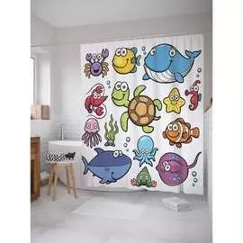 Шторка-занавеска для ванной JOYARTY