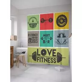 Шторка-занавеска для ванной JOYARTY