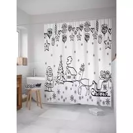 Шторка-занавеска для ванной JOYARTY