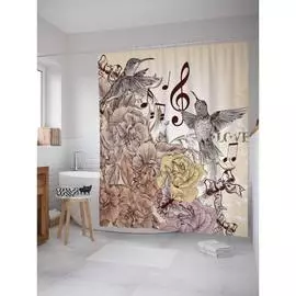 Шторка-занавеска для ванной JOYARTY