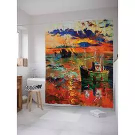 Шторка-занавеска для ванной JOYARTY