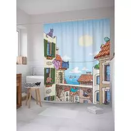 Шторка-занавеска для ванной JOYARTY