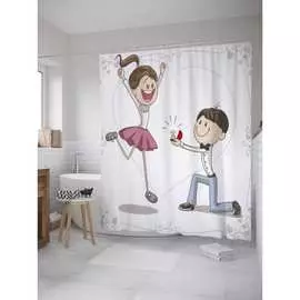 Шторка-занавеска для ванной JOYARTY