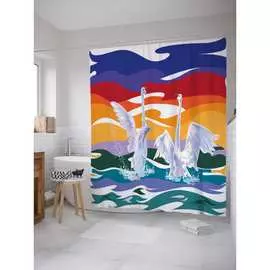 Шторка-занавеска для ванной JOYARTY