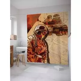 Шторка-занавеска для ванной JOYARTY