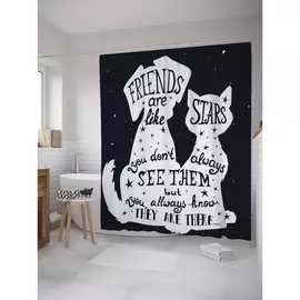 Шторка-занавеска для ванной JOYARTY