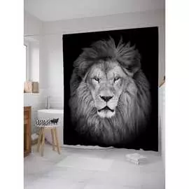 Шторка-занавеска для ванной JOYARTY Мудрый лев sc_12721