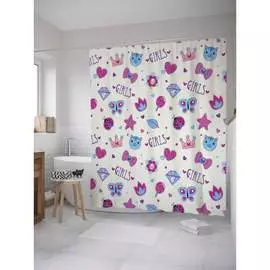 Шторка-занавеска для ванной JOYARTY