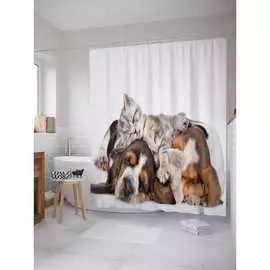 Шторка-занавеска для ванной JOYARTY